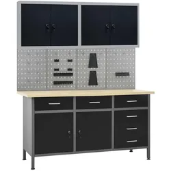 vidaXL, Werkbank + Arbeitsbock, Ibrahim (60 cm, 160 cm)