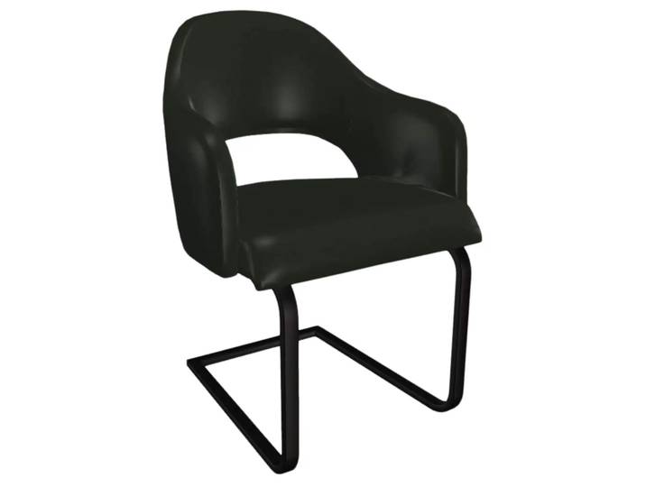 Freischwinger Salesa Trendstühle / Farbe: Verde / Material: Leder