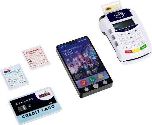 Theo Klein 7274 PoS Terminal und Kinder Handy Smartphone | Mit Licht, Sound und kontaktloser Bezahlfunktion | Spielzeug für Kinder ab 3 Jahren