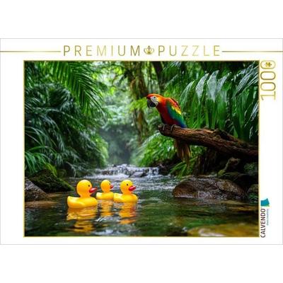 CALVENDO Puzzle Gummienten unterwegs im Amazonas | 1000 Teile Lege-Größe 64x48cm Foto-Puzzle für glückliche Stunden