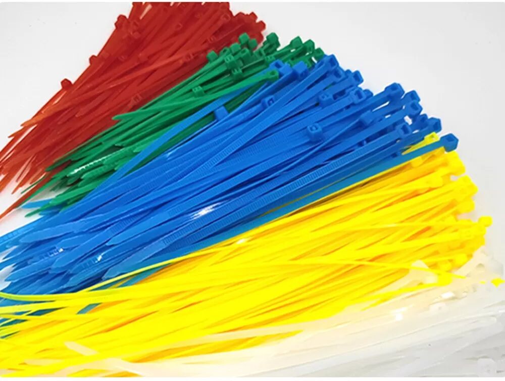 INF Mehrfarbige Kabelbinder aus Nylon – Sortierte Farben – 1000 Stück Fasspackung