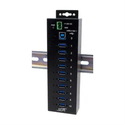 Exsys EX-1510HMVS (USB-B, 10 Ports), Dockingstation + USB Hub, Schwarz