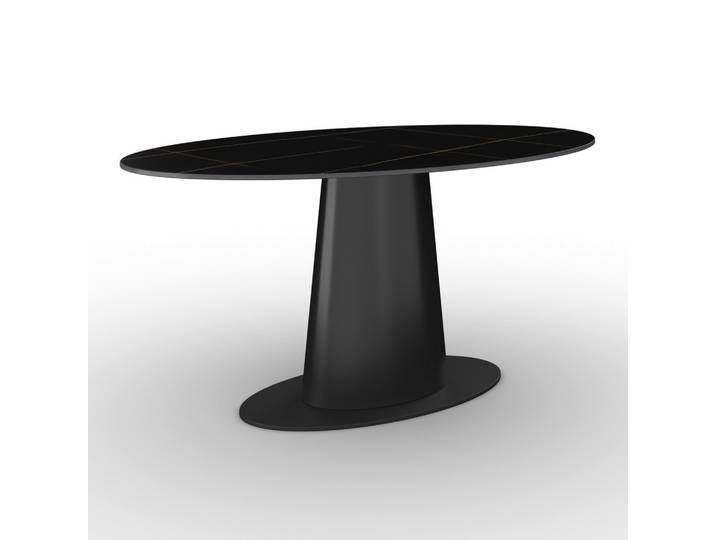 Esstisch Thiago Schwarz MDF/Stein ca. 160x90 cm