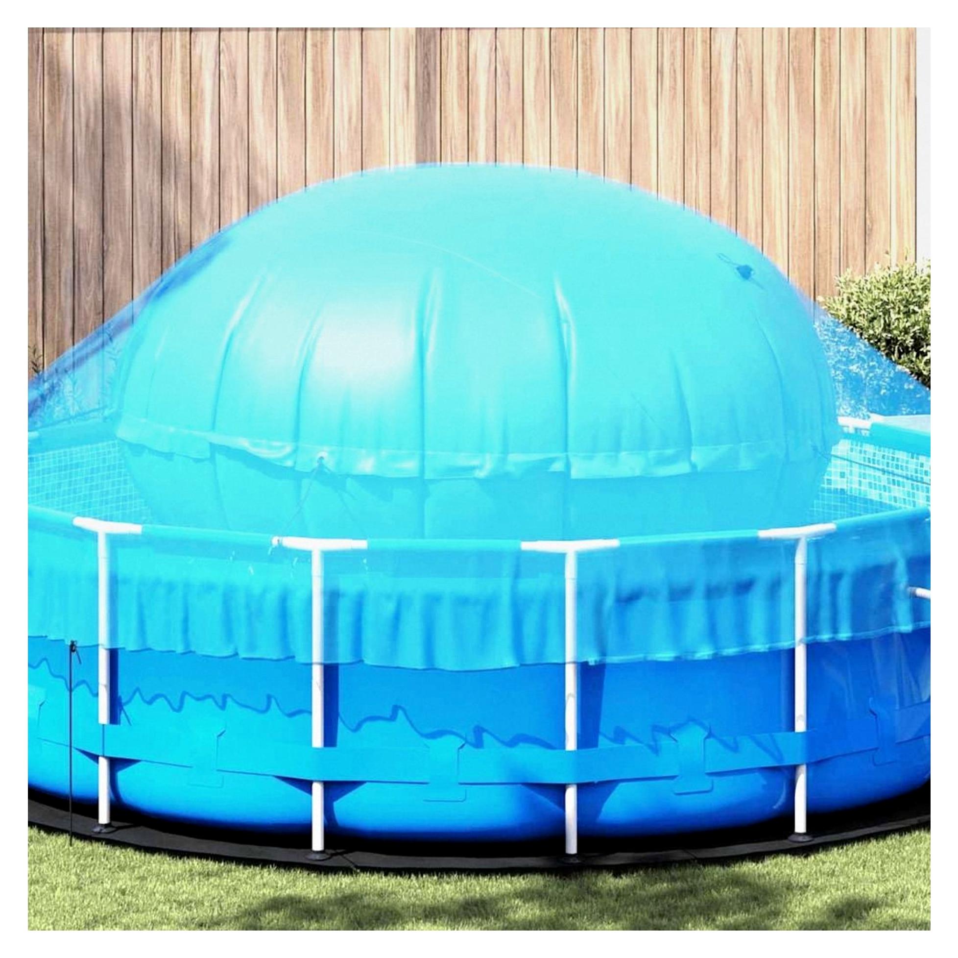Winter Poolkissen Blau Ø 310 x 180 cm PVC für Aufstellpools