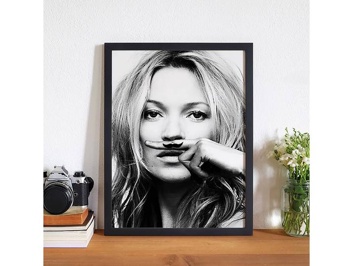 Bild Kate Moss II Rahmen: Massivholz Buche, lackiert Abdeckung: Plexiglas Multicolor 32 x 42cm