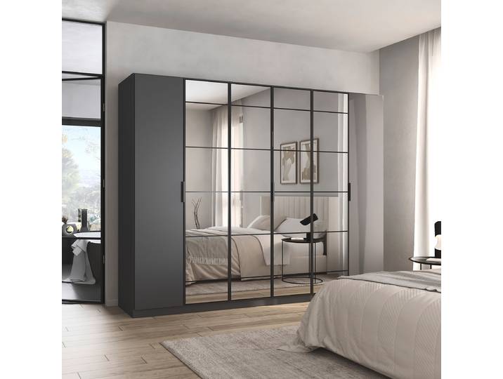 Drehtürenschrank Acero 271cm Grau/Graumetallic