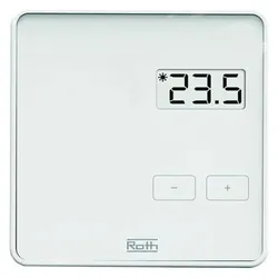 Roth Project Raumthermostat mit übersichtlichem Display in weiss, in Verbindung mit der Project Steue, Thermostat, Weiss