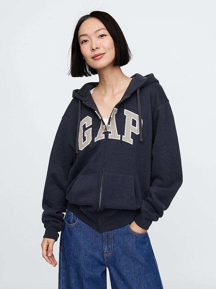 GAP Sweatjacke in Dunkelblau - XL