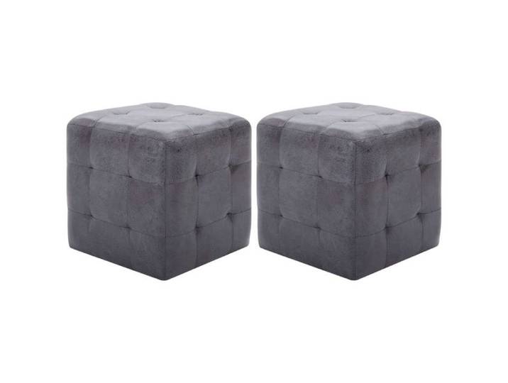 2pcs Armoires de chevet - Magnifique Gris - Montage facile - Tables de chevet Gris 30x30x30cm Similicuir daim CL9589957