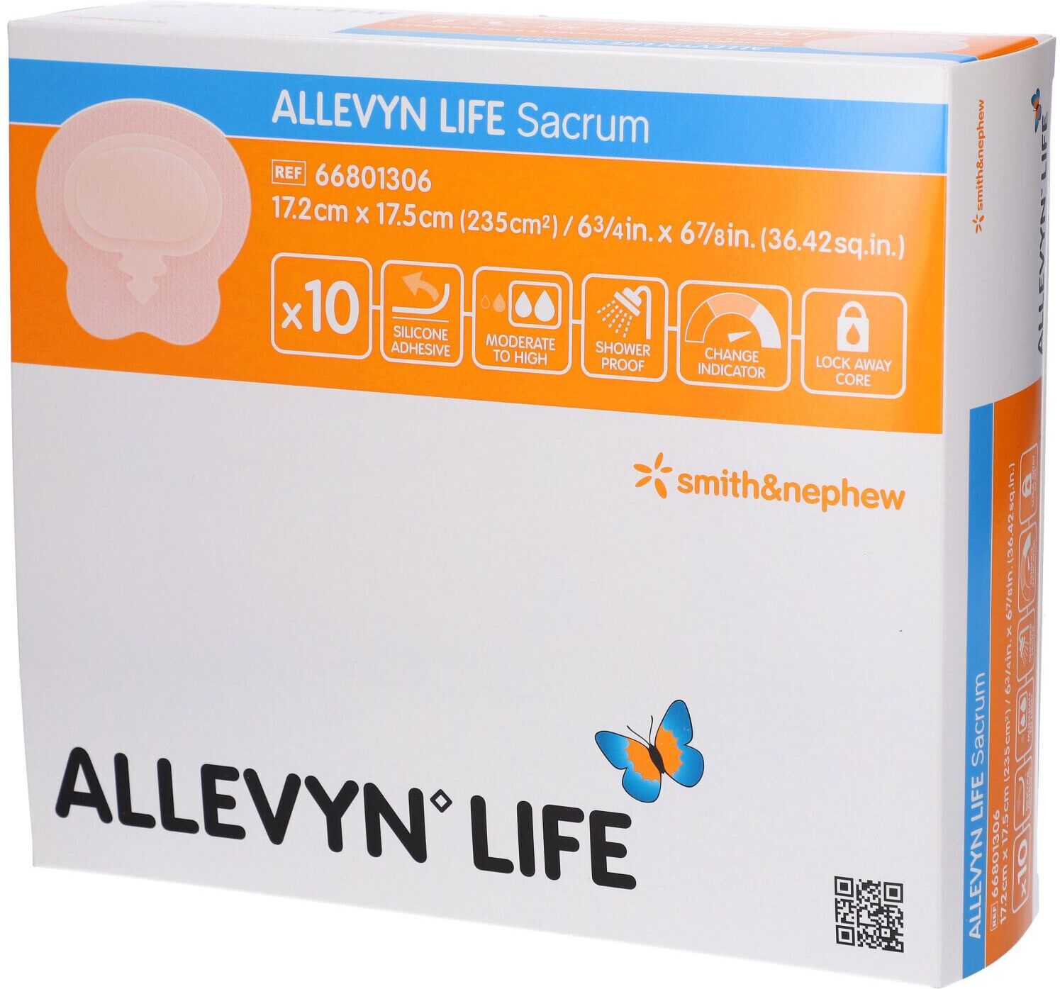 smith&nephew Allevyn Life Sacrum kl.17,2x17,5cm Silik.Schaumv. 10 St Verband