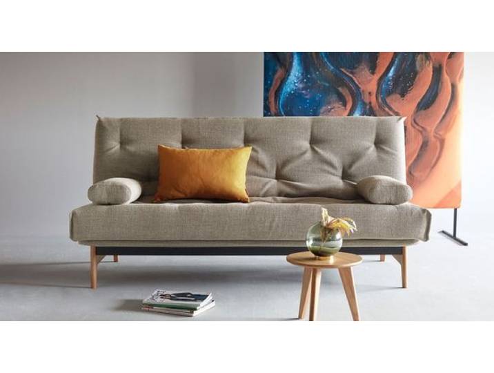 Schlafsofa Lamond Webstoff/Cord mit Lattenrost und Aufbewahrungstuch Kunstfaser 90x200x100cm Blau Stauraum