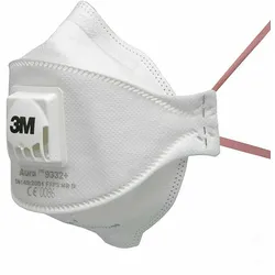Mundschutz Maske FFP3 Atemschutzmaske Gesichtsmaske Mund Nasenschutz mit Ventil 3MTM AuraTM 9332+ , Stück: 10