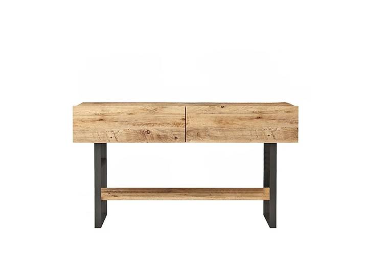 Console 2 abattants et 1 étagère décor pin atlantique - l138,8 cm