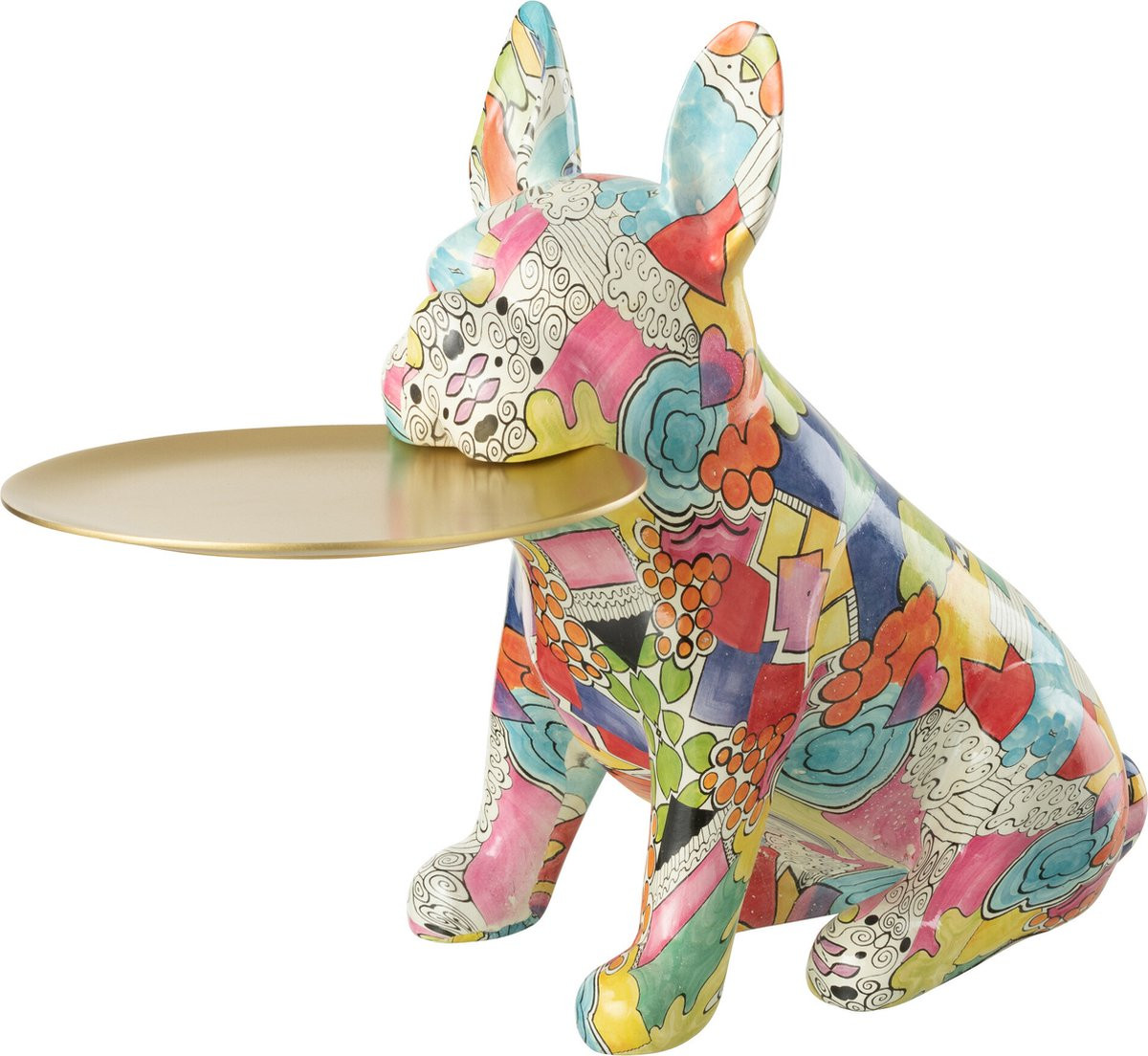 J-Line Bulldog Tray Pop-Art Poly serveplate voor op tafel