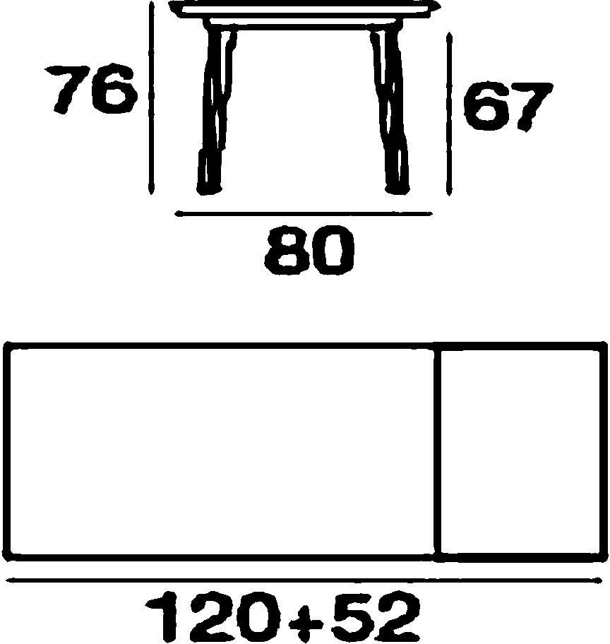 Emu Plus4 3484 ausziehbarer Tisch 120+52 x 80 (currygelb (62, CURRY YELLOW)) currygelb (62, CURRY YELLOW)