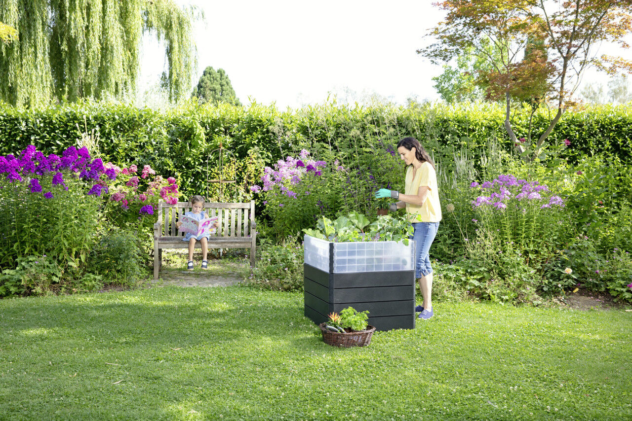 Garantia Hochbeet Ergo Quadro L Turbo 75 mit FLORA-Wassersparsystem
