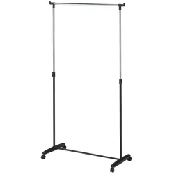 Rollgarderobe  Selve , schwarz , Metallrohr,Kunststoff , Maße (cm): B: 90 H: 160 T: 42.0