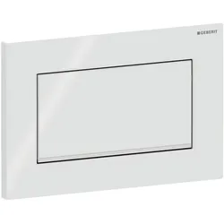 Geberit Sigma10 Betätigungsplatte, für Spül-Stopp-Spülung, verschraubbar, Spülplatte, 115.893.KJ.1, Farbe: weiß / hochglanzverchromt