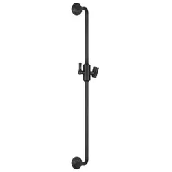 Gessi Venti20 Brausestange mit schwenkbarem Brausehalter, für separate Handbrause, Wandmontage, 65145299, Farbe: Schwarz Matt