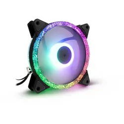 Inter-Tech RS-071 RGB Computergehäuse Ventilator 12 cm Schwarz, Weiß