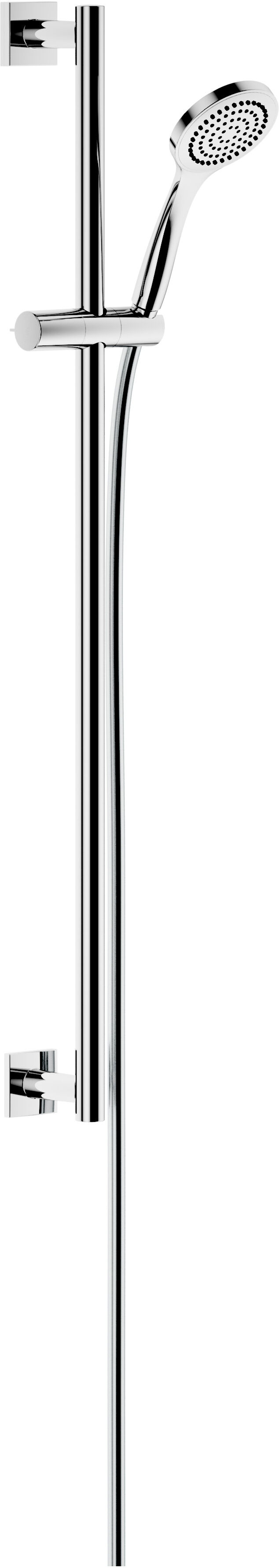 Keuco Ixmo ensemble de douche 59587170922 finition aluminium, avec mitigeur de douche, rosace carrée