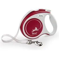 Flexi smycz automatyczna Comfort Plus S taśma 5 m kol. czerwony (S, Hund, Allgemein), Halsband + Leine