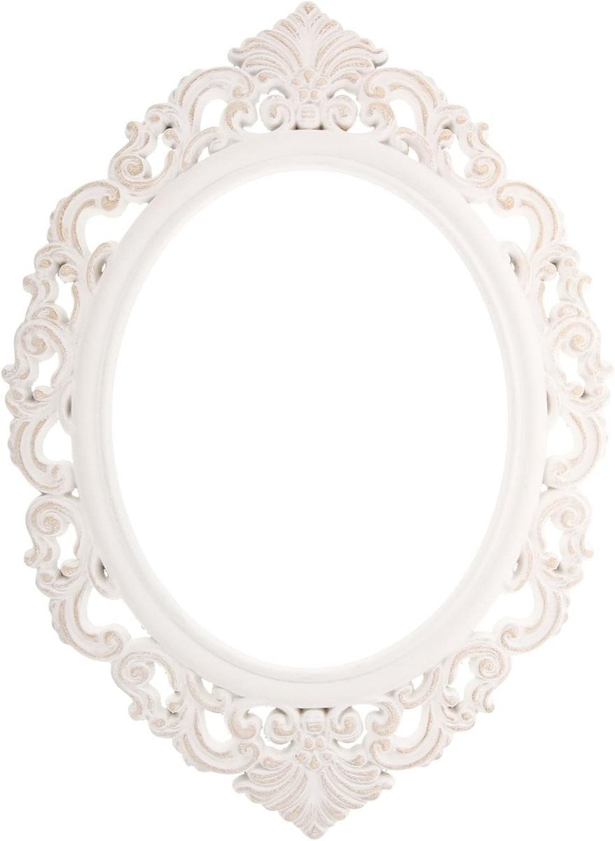 Ovale Vintage Fotolijst in Barokstijl met Antiek Design van Hars