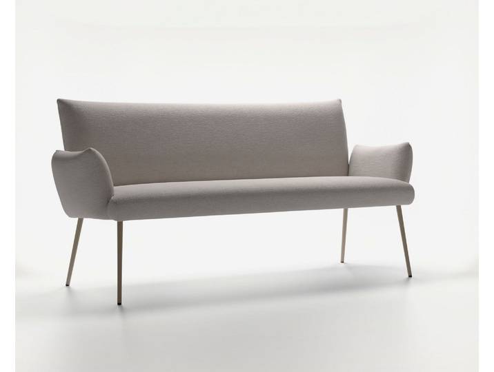 Sitzbank mit Armlehnen 180 cm 3-Sitzer Corte mit Stoffbezug