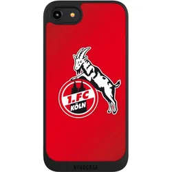 Nivocase Handyhülle für Apple iPhone 8 Hülle NIVOpure Case Schwarz 1. FC Köln EffZeh Offizielles (Apple iPhone 8), Smartphone Hülle, Schwarz