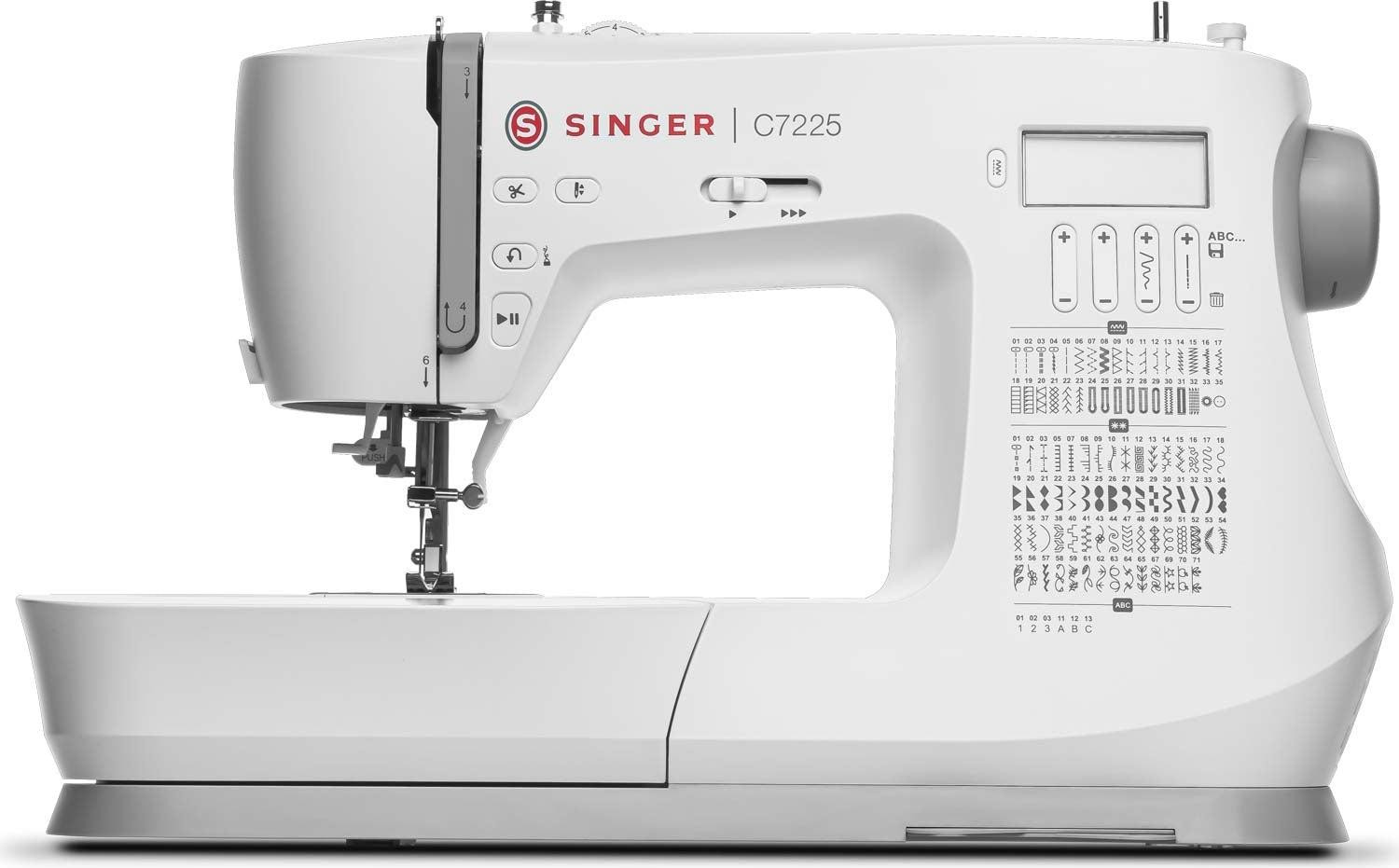 Singer C7225 Computergestuurde naaimachine, Wit, met LCD-display