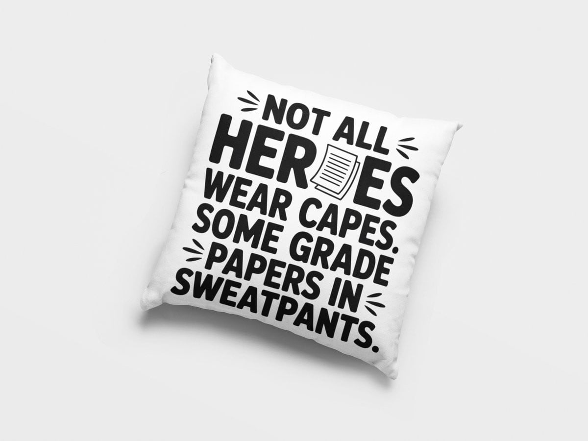 Sierkussen Leraren Waardering - Grappig Cadeau voor Docenten - Humor Woondecoratie