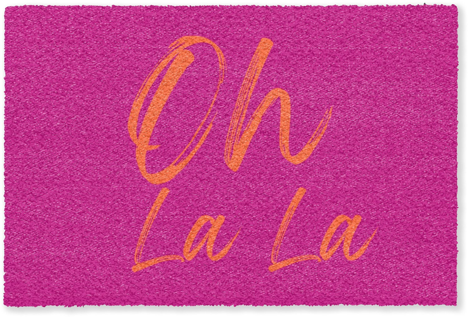 MuchoWow Deurmat Oh la la - Oranje en Roze - B/D: 180 x 120 cm