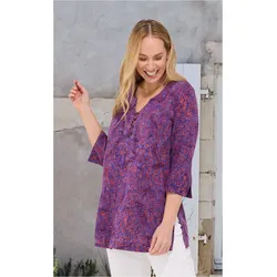 Viskose-Tunika in Muster lila in Größe 48 von DW-Shop, Lila, 48