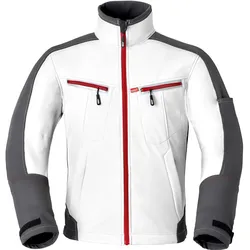 Softshelljacke "40145" Attitude - S - weiß/dunkelgrau