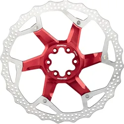 Reverse Reverse Bremsscheibe Ø203 mm Aluminium/Stahl rot – leichte, langlebige Fahrradbremsscheibe für präzise Kontrolle bei Nubuk Bikes