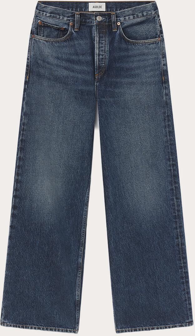 Agolde Pantalón vaquero recto de algodón.  (38) Azul