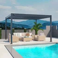 Weide Deluxe Pavillon Terrassenüberdachung Aluminium 3 X 4 M Anthrazit