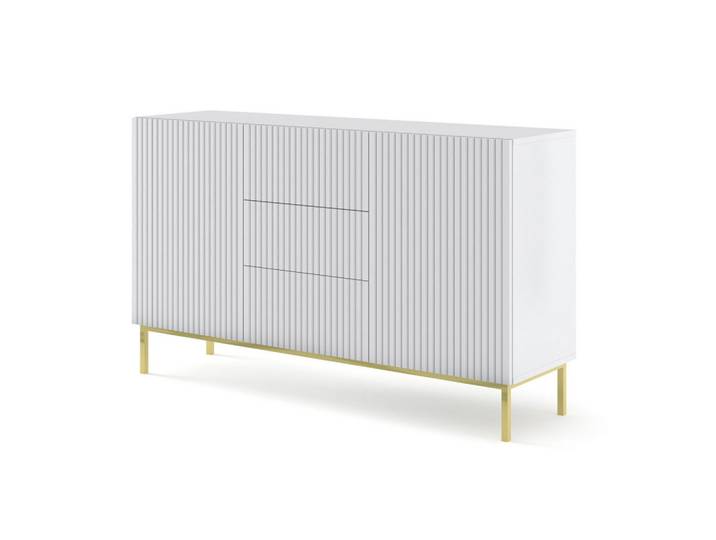 KOMMODE Weiß, Weiß, Gold 150/87/42