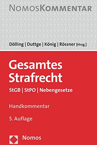 Dieter Dölling - Gesamtes Strafrecht, m. 1 Buch, m. 1 Online-Zugang: StGB StPO Nebengesetze - Preis vom 30.09.2026 22:30:23 h