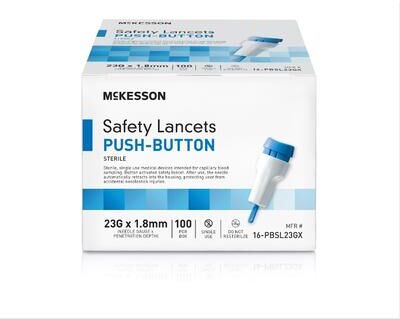 Push Button Safety Lancet 23 Gauge