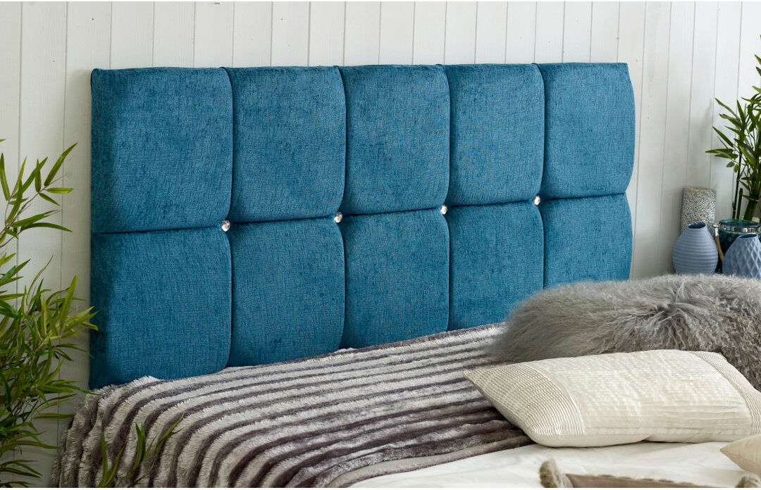 Etta Avenue Bria Upholstered Chenille Headboard Teal Single (3')