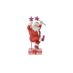 HOME STORY Dekofigur Santa   ¦ rosa/pink ¦ Polyresin (Kunstharz) ¦ Maße (cm): B: 8,5 H: 21,5