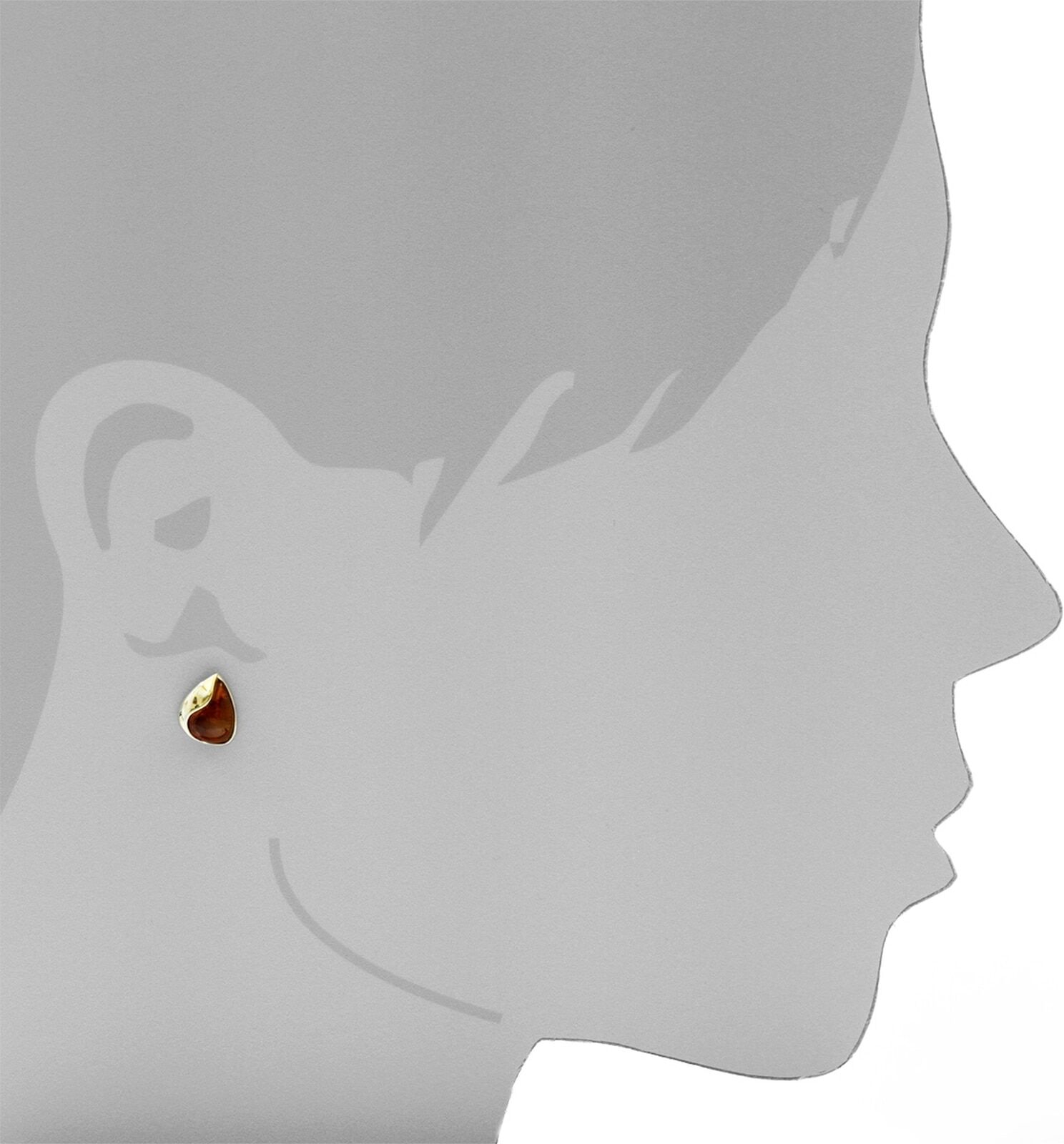 Paar Ohrstecker OSTSEE-SCHMUCK "Ostsee-Schmuck Ohrstecker Jeska Ohrstecker Jeska", gelb (weiß, neutral), Ohrringe, Damen, 12x10mm, Gelbgold 333, Paar Ohrstecker