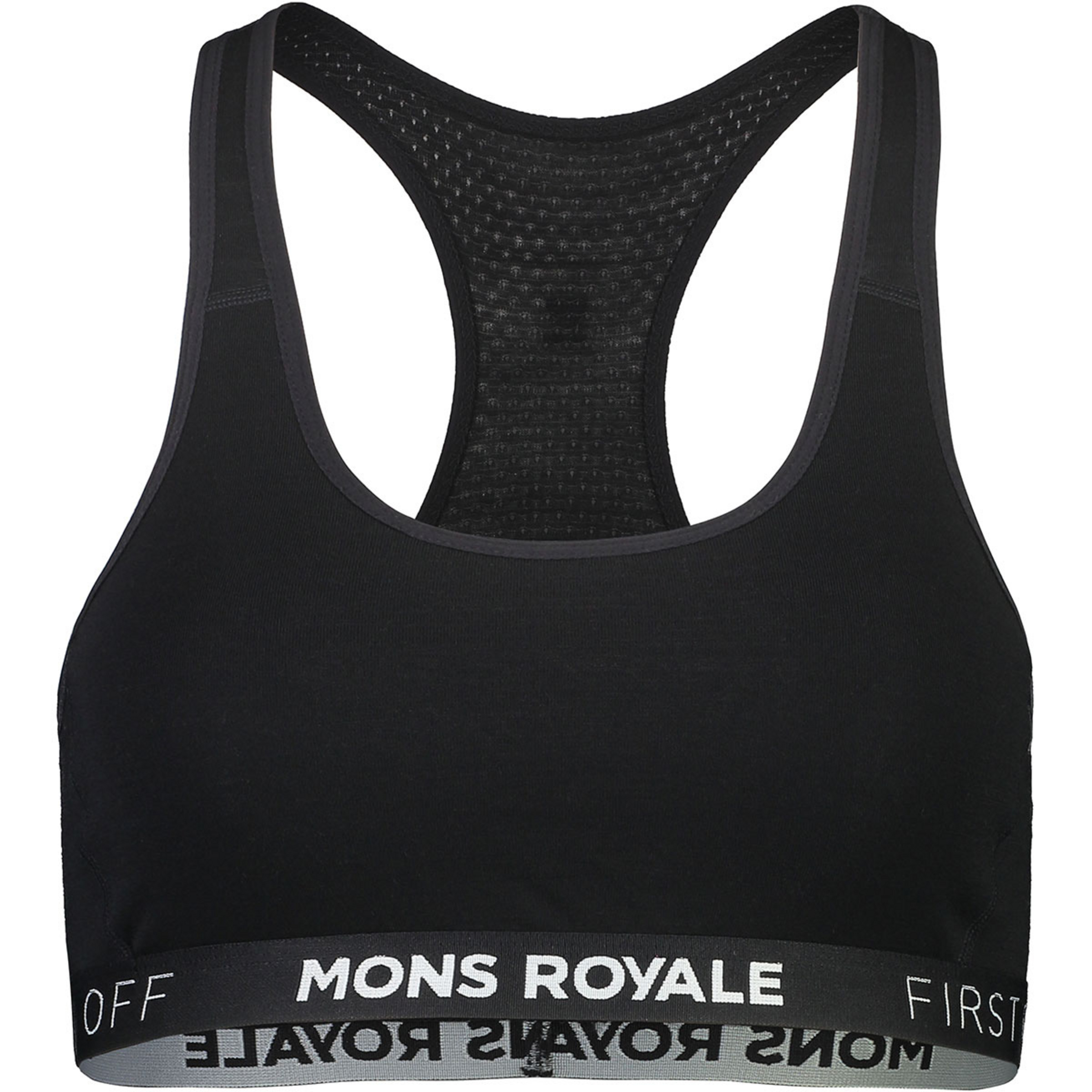 Mons Royale Sierra Sports BH Damen Sport-BHs schwarz Größe XS Elastisch Merinowolle