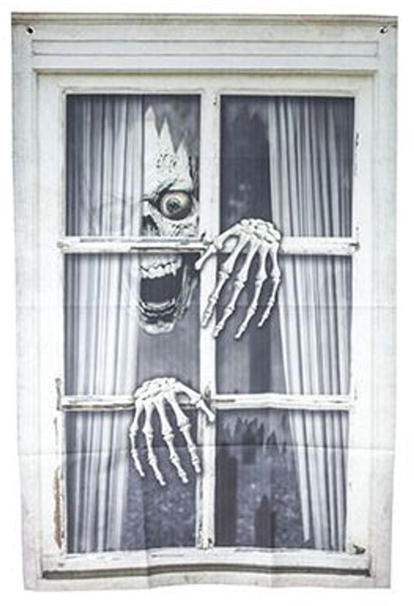 Cosy @ Home Vensterdecoratie Curtain Window Skull