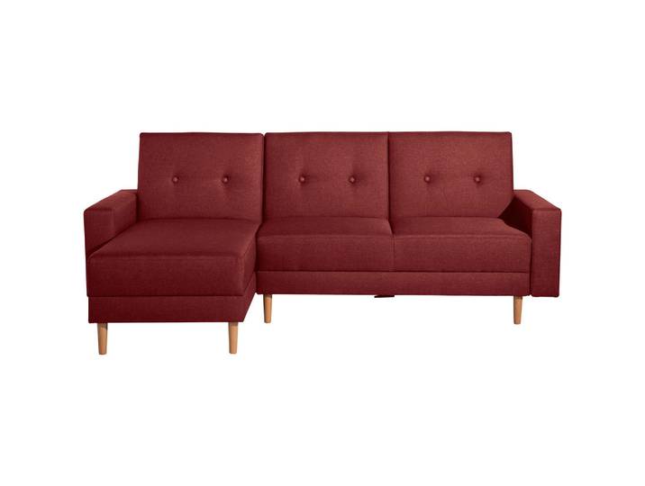 Eckschlafsofa, Rot, 230x152x93 cm, Textil, 6-Sitzer & Schlaffunktion, Modern, Max-Winzer