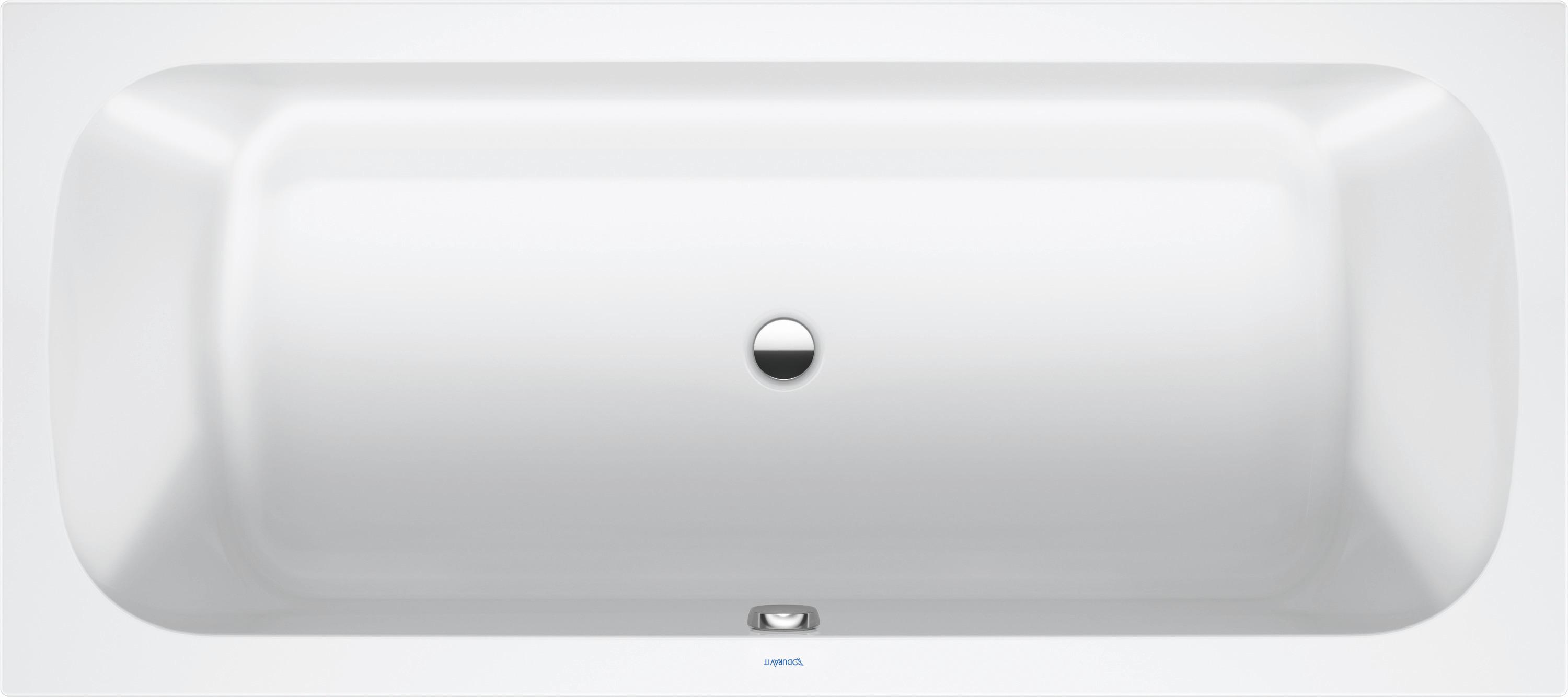 Duravit Badewanne Qatego 180x80cm, EB-Version, 2 RS, weiß