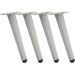 CLP 4er Set Möbelfüße 21 cm   Farbe: hellgrau, Größe: 21 cm
