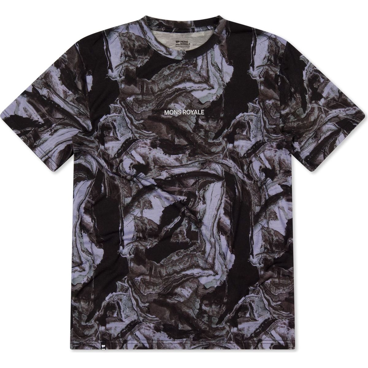 Mons Royale Mens Icon Merino Tee-shirt rock camo (990) L 100874-1337-990-L