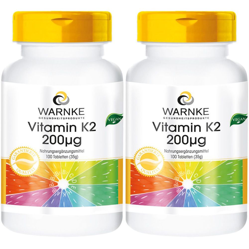 Warnke Vitamin K2 200 µg Doppelpack 2x100 St Compretten